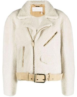Chloé Faux Fur Jacket - White