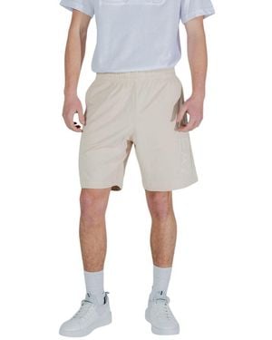 EA7 Beige Cotton Bermuda Shorts - Grey