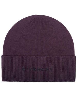 Givenchy Wool Logo Hat - Purple