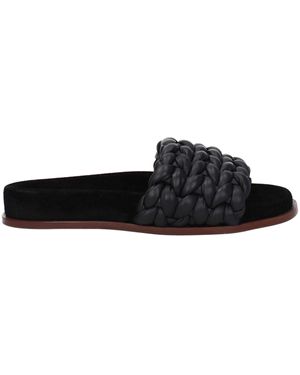 サンダル・ミュール Chloe'  ALIZE FLAT DOUBLE C BUCKLE SLEEPERS BLACK Chloé Nama Wedge Sandal | Chloé US