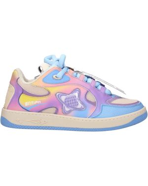 ENTERPRISE JAPAN Multicolour Leather Trainers - Blue