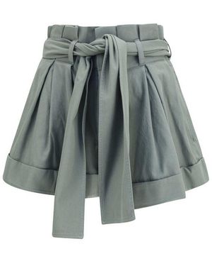 Balmain Bicolor Cotton Bermuda Shorts - Gray