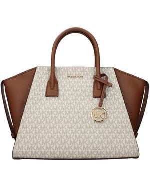 Michael Kors Beige Fabric Handbag - Brown