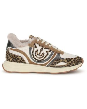 Pinko Zoe 01 Leopard Trainers - Natural