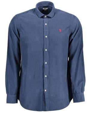U.S. POLO ASSN. Blue Cotton Men Shirt