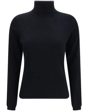 Allude Black Cashmere Turtleneck