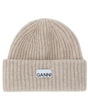 Ganni Beanie Cap - Grey