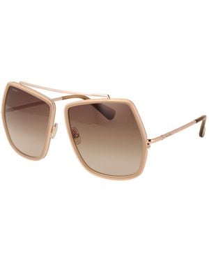 Max Mara Beige Metal Sunglasses - White