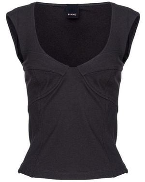 Pinko Black Viscose Tops & T