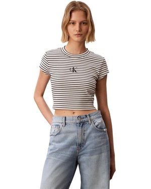 Calvin Klein Cotton T-Shirt - Gray