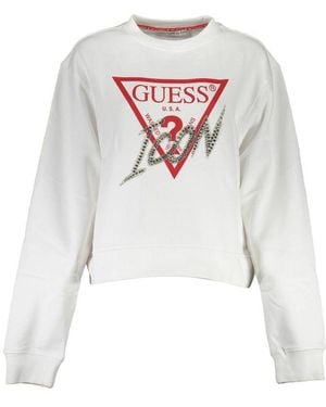 Guess White Cotton Sweater