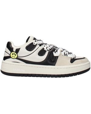 Barrow Beige Leather Trainers - White