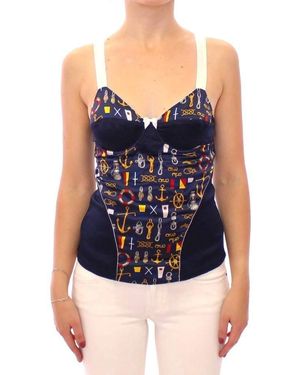 Dolce & Gabbana Sailor Motive Tank Top - Blue