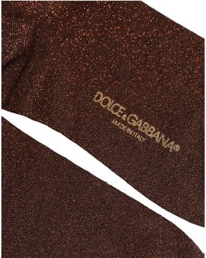 Dolce & Gabbana Dark Brown Viscose Mid Calf Accessory Socks