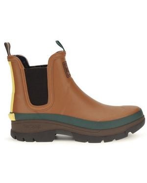 Barbour Brown Rubber Chelsea Boots