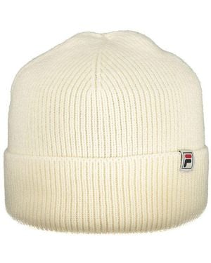 Fila White Acrylic Men's Cap - Natural
