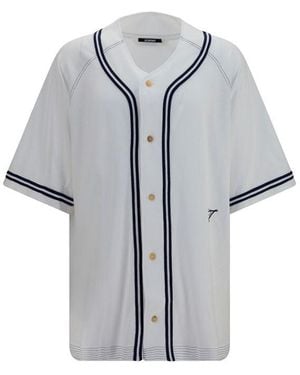 Jacquemus White Cotton T - Grey