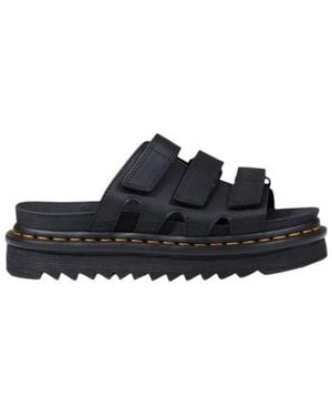 Dr. Martens Black Leather Platform Pumps - Blue