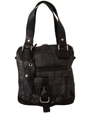 WAYFARER Black Printed Logo Shoulder Handbag Purse Bag