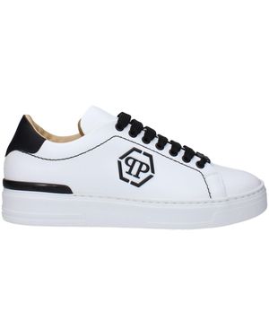 Philipp Plein White Leather Trainers