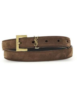Saint Laurent Brown Calf Leather Bos Taurus Thin Women\'s Belt Saint Laurent Brown Calf Leather Bos Taurus Thin Belt Saint  main image 3