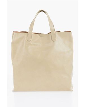Jil Sander Beige Cowhide Tote Bag - Natural