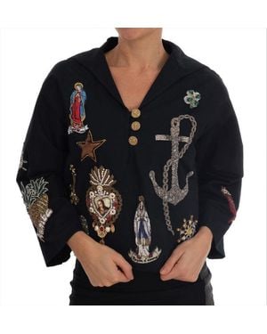 Dolce & Gabbana Crystal Mamma Sicily Jacket - Black