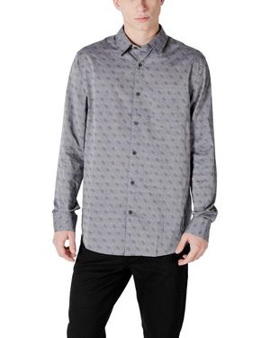 Guess Grey Cotton Dress Shirt