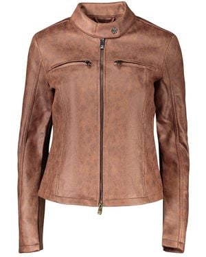 Desigual Brown Polyester S Jacket