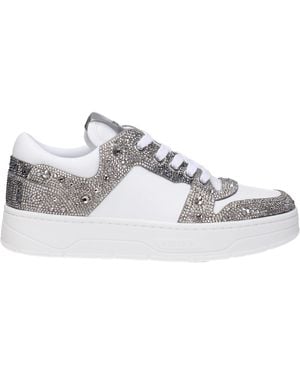 Jimmy Choo White Leather Sneakers