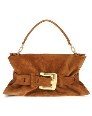 Balmain Brown Calf Leather Bos Taurus Handbag