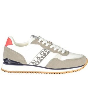Napapijri Bianco Polyurethane Uomo Trainer - Metallic