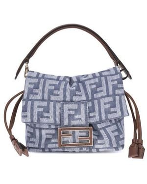 Fendi Small Mamma Baguette Shoulder Bag - Blue