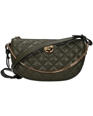 Versace Green Leather Handbag - Black