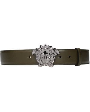Versace Green Leather Regular Belt