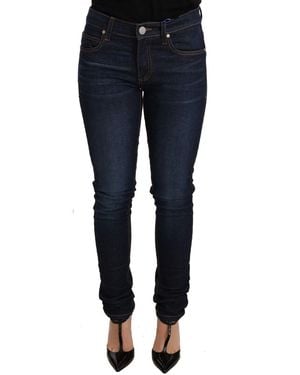 Versace Jeans Couture Elegant Low Waist Skinny Designer Jeans - Blue