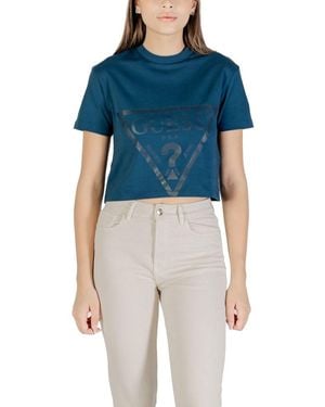Guess Cotton T-Shirt - Blue
