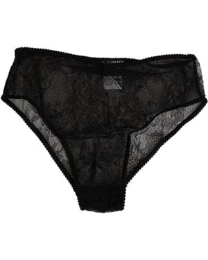 Dolce & Gabbana Nylon Stretch High Waist Panty Underwear - Black