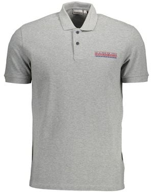 Napapijri Cotton Polo Shirt - Grey