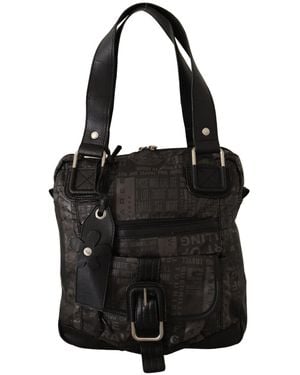 WAYFARER Chic Fabric Shoulder Handbag - Black
