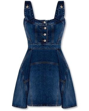 McQueen Denim Mini Dress - Blue
