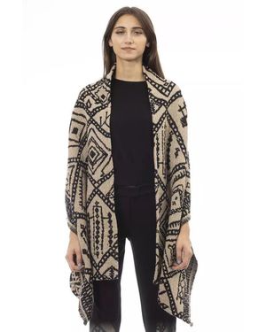 Alpha Studio Scandinavian Jacquard Double Face Stole - Black