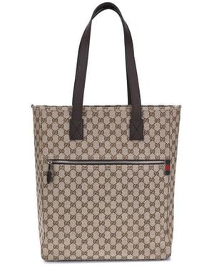 Gucci GG Canvas Tote Bag - Brown