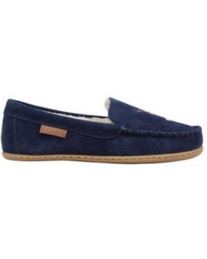Ralph Lauren Blue Suede Leather Slippers