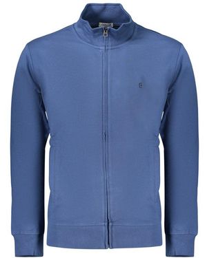 COVERI MOVING Blue Cotton Men's Sweatshirt