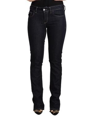 Gianfranco Ferré Black Cotton Stretch Low Waist Skinny Denim Jeans - Blue
