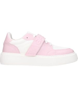 Ganni Pink Leather Trainers