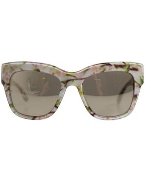 Dolce & Gabbana Dg4231F Floral Acetate Rectangle Shades Sunglasses - Grey