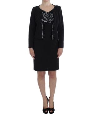 Bencivenga Black Stretch Sheath Dress & Jumper Set