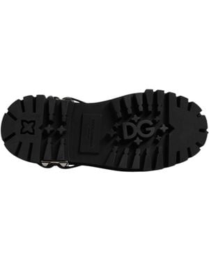 Dolce & Gabbana Black Studded Leather Hi